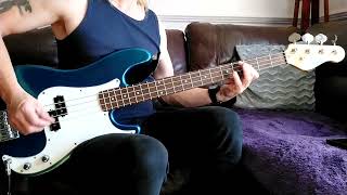 Saltcoats man plays quotMetal On Metalquot by Anvil Bass cover anvil heavymetal basscover [upl. by Dnalyk]