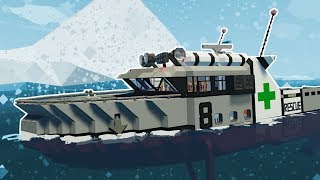 SHIP SURVIVAL DURING BLIZZARD  Stormworks Multiplayer Gameplay  Sinking Ship Survival [upl. by Stoat]