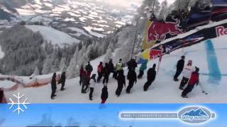 Kitzbuhel Hahnenkamm  Extreme Mausefalle section [upl. by Ibok]