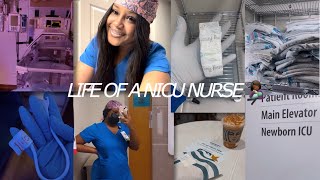 The Life of a NICU Nurse  3 Night Vlog  New Grad [upl. by Siraval655]