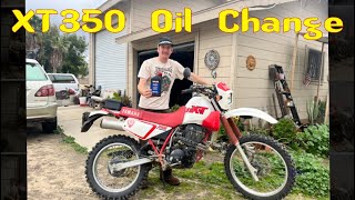 Yamaha xt350 oil change [upl. by Armbruster]