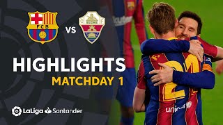 Highlights FC Barcelona vs Elche CF 30 [upl. by Esorlatsyrc]