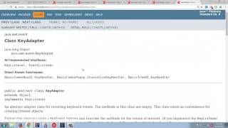 Key Listeners in Java Adapters and Anonymous Inner Classes [upl. by Ralyt]