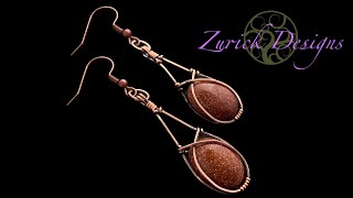 Wire Wrapping Tutorial Simple Wire Wrapped Cabochon Earrings Great For Beginners [upl. by Jilleen]