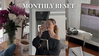 MONTHLY RESET ROUTINE ☕ goal setting reflection budget book wrapup TBR amp more [upl. by Meggy]