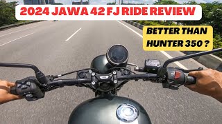 New Jawa 42 FJ Ride Review 2024 model  Better than hunter 350 [upl. by Sihtam599]