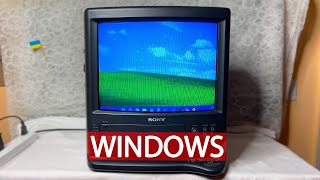 Windows on CRT TV Sony Trinitron  What will happen [upl. by Cj]