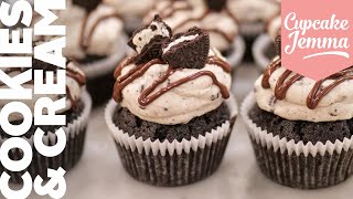 Cookies amp Cream Oreo Cupcake Recipe amp Tutorial  Cupcake Jemma [upl. by Selym839]