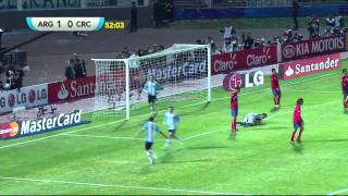 Goles  Argentina x Costa Rica  Copa America 2011 [upl. by Emee]