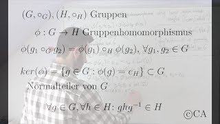 Kern Normalteiler Gruppenhomomorphismus  Beweis Algebra Gruppentheorie [upl. by Carmela]