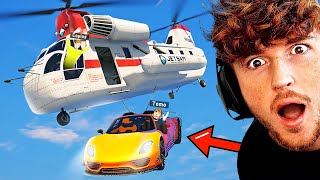 Stealing Little Bros SUPERCAR w CARGOBOB in GTA 5 RP [upl. by Dearr]