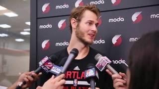 Rookie Jake Layman Meets the Portland Media for the First Time [upl. by Yatnohs]