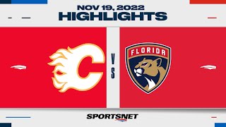 NHL Highlights  Flames vs Panthers  November 19 2022 [upl. by Jovitta]