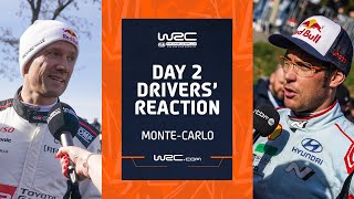 Day 2 Drivers Reaction  WRC Rallye MonteCarlo 2024 [upl. by Stoeber521]