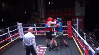 Ultimate White Collar Boxing Liverpool Callum Coltman red v Rob allen Blue 220624 [upl. by Thorbert]