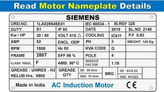 3 Phase Induction Motor Nameplate Reading amp Motor Megger Testing  Electricity with Ray [upl. by Gent776]