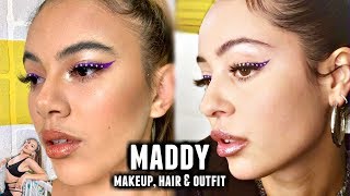 MADDY EUPHORIA MAKEUP HAIR AND OUTFIT TRANSFORMATION  Adelaine Morin [upl. by Hamlani206]