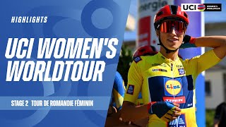 Tour de Romandie Féminin  Stage 2 Highlights  2024 UCI Womens WorldTour [upl. by Anertal556]