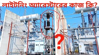 লাইটনিং অ্যারেস্টার কাজ কি What does a lightning arrester do High voltagelightning arresterhigh [upl. by Grizel]