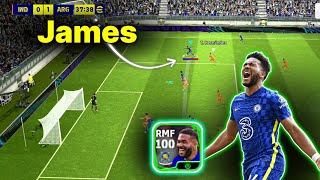 POTW BOOSTER JAMES 100 RATED RB AND RMF WITH PINPOINT Crossing SKILLS  EFOOTBALL 2024 [upl. by Mascia]