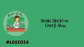 Besin Zinciri ve Enerji Akışı  LGS 2024 [upl. by Blakely]