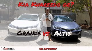 Toyota Corolla Grande vs Altis  Omer Arshad  Bamwheels [upl. by Laira194]