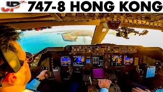 Boeing 7478 Hong Kong Cockpit Flight  Silkway West [upl. by Prince209]