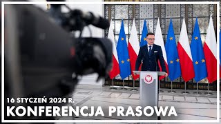 Konferencja prasowa marszałka Sejmu Szymona Hołowni [upl. by Tortosa545]