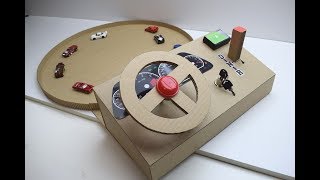 How to make a track car driving Desktop Game from Cardboard [upl. by Aser]