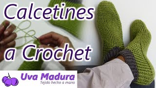 🧦CALCETINES Medias para HOMBRE Tejidas a CROCHET Tutorial paso a paso ¡el regalo perfecto [upl. by Ayekin]