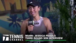 Jessica Pegula 2023 Miami Third Round Win Interview [upl. by Elrem]