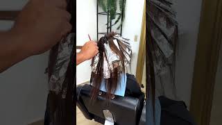 Cabello naranda a Rubio  Tutorial Balayage hair decoloracion hairstyle [upl. by Vasyuta]