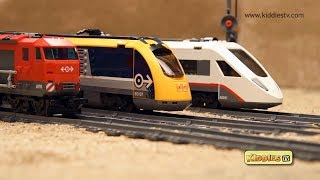 Learn Numbers with 3 High speed Lego trains  Lego Passenger train  Kids videos  Kiddiestv [upl. by Eiramlehcar]