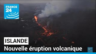 Islande  nouvelle éruption volcanique sur la péninsule de Reykjanes • FRANCE 24 [upl. by Evoy]