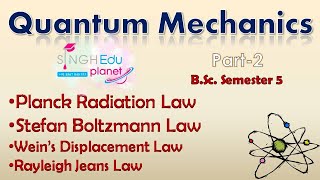 Planck Radiation Law  Quantum mechanics BSc 3rd Year Chemistry Part 2 BSc 5th Semester [upl. by Brockwell603]