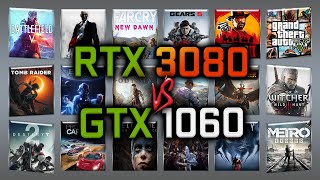 RTX 3080 vs GTX 1060 Benchmark – 59 Tests [upl. by Helyn]