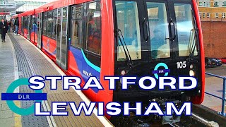 Docklands Light Railway DLR  Stratford To Lewisham Via Canary Wharf  FULL JOURNEY [upl. by Naujid]