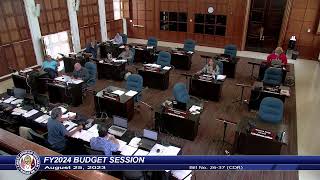 37th Guam Legislature FY2024 Budget Session  August 25 2023 PM [upl. by Gnilhsa]