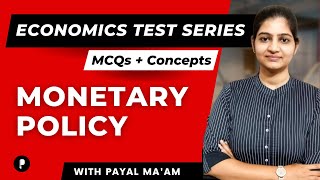 Monetary Policy  Economics Test Series  MCQs  Concepts  SSC amp UPSC [upl. by Armelda]