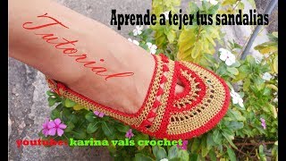 COMO TEJER SANDALIAS A CROCHET PARA DAMA PASO A PASO👡ESTILO ALPARGATA [upl. by Lacym]