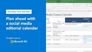 How to create a social media calendar with Microsoft Excel [upl. by Nocaed]