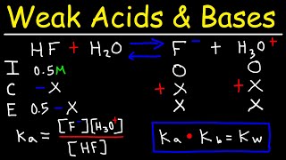 pH of Weak Acids and Bases  Percent Ionization  Ka amp Kb [upl. by Ailekahs224]