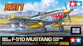 Part 1  Tamiya 132 F51 Mustang Video Build [upl. by Hasen816]