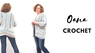 Cardigan con 2 esagoni alluncinetto by Oana [upl. by Tila]