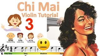 Chi Mai by Ennio Morricone from Maddalena sheet music and easy violin tutorial [upl. by Eneg]