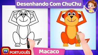 Como desenhar um macaco How to draw a Monkey – Desenho ChuChu TV para Crianças Passo a Passo [upl. by Phenice]