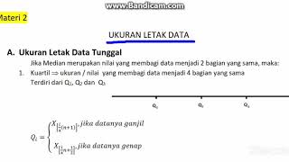 02 Ukuran Letak Data Tunggal  Rumus Mudah dipahami  Kuartil Desil Persentil Data Tunggal [upl. by Romulus329]