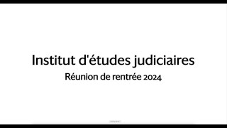 IEJ  Réunion de rentrée 2024 [upl. by Nirda922]