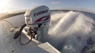 Evinrude Etec 115hp HO  WOT Smooth Water [upl. by Leeda]