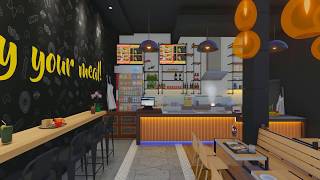 PROJET RESTAURANT FASTFOOD CAFÉTÉRIA [upl. by Nevet230]